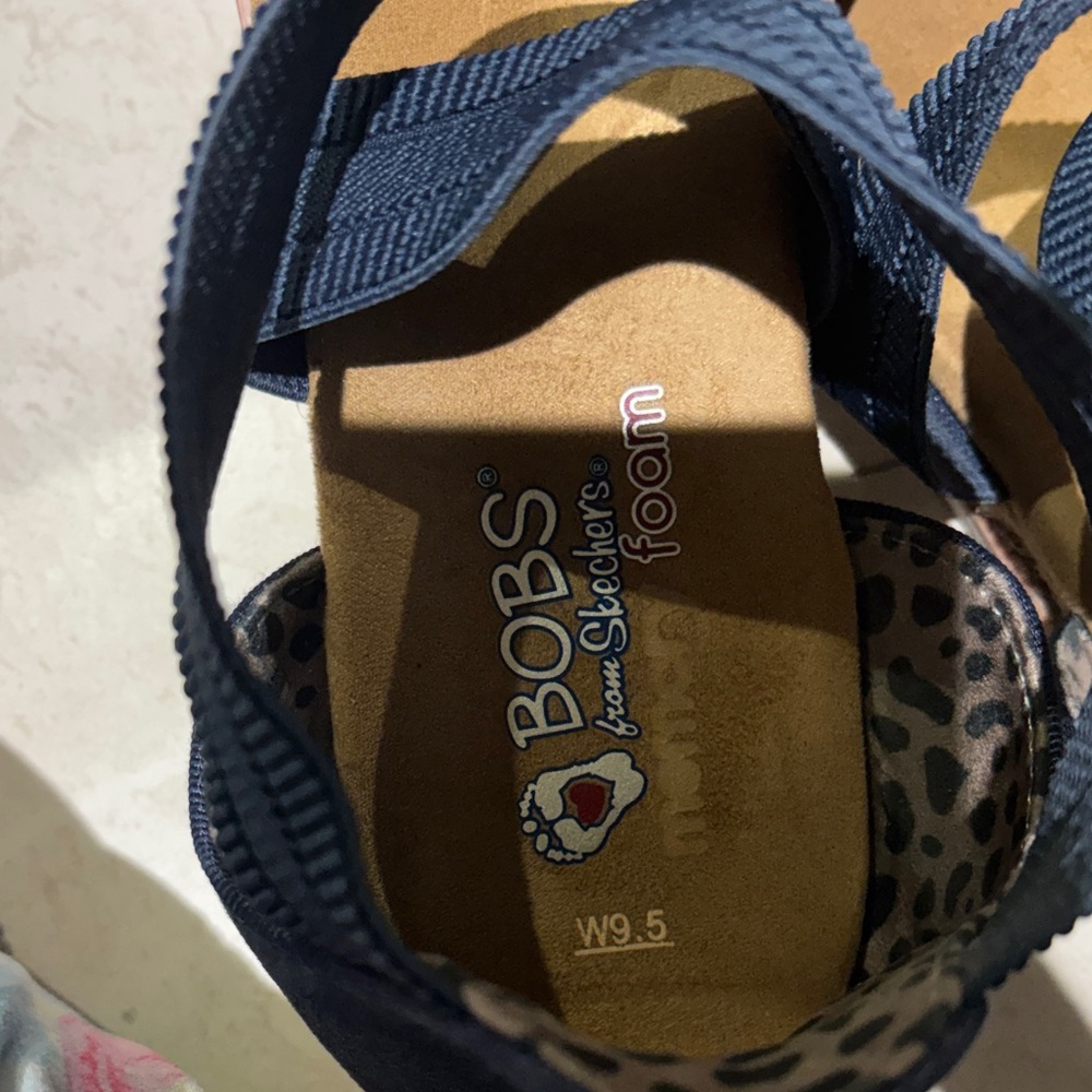 Women's Navy Sandals - Picture 3 of 4